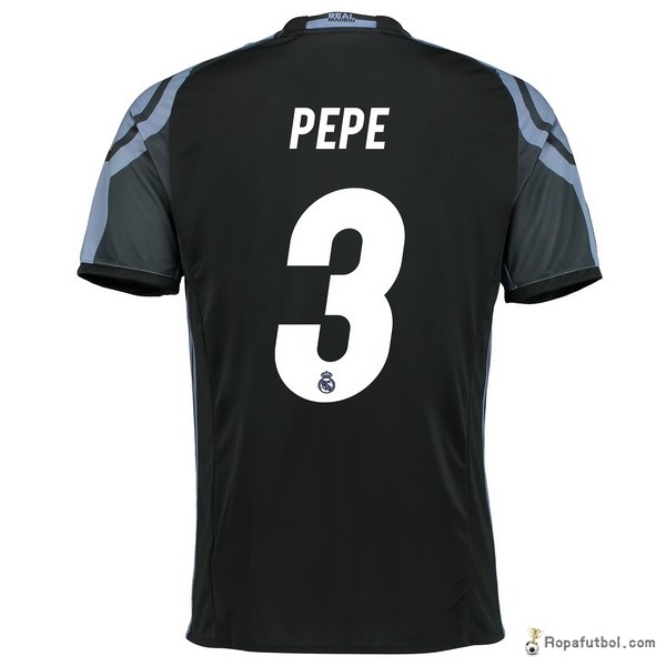 Camiseta Real Madrid Replica Tercera Ropa Pepe 2016/17 Negro